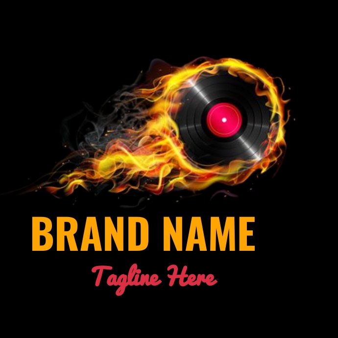 music logo sound logo, album cover edm concer template
