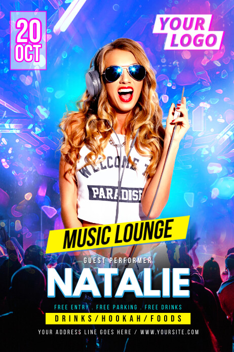 Music Lounge Plakat template