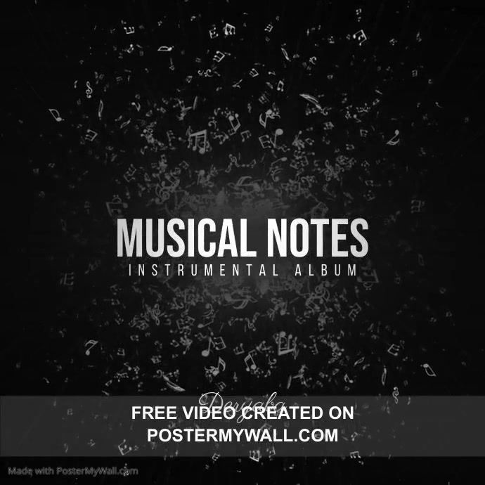 Copy of Music Musical Note BlackVideo Album Cover | PosterMyWall