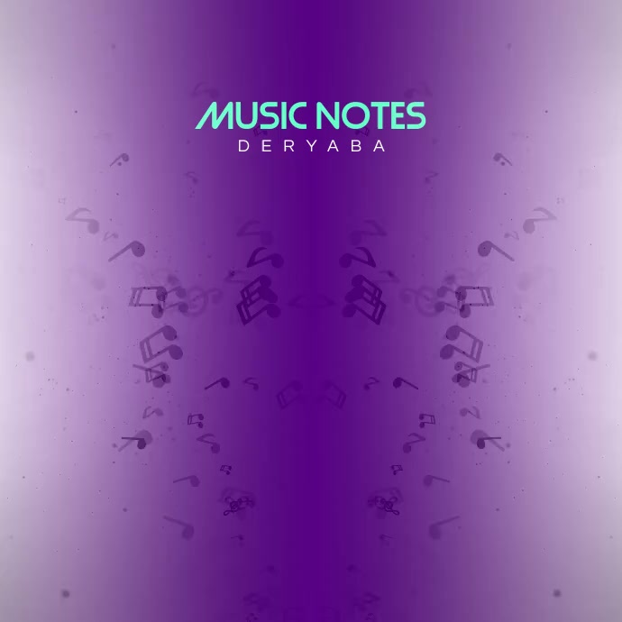 Music Musical Note Blue Video Album Cover Template | PosterMyWall