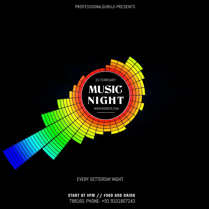 Music Night Ad Template PosterMyWall