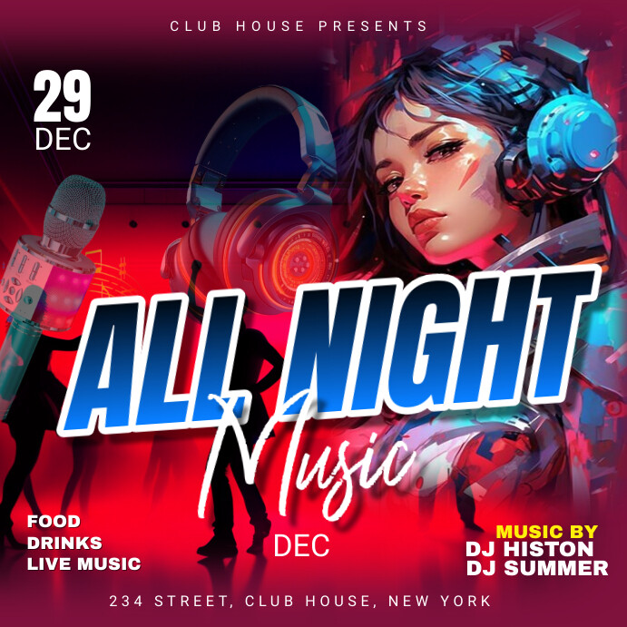 music night bar party Template PosterMyWall