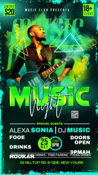 music night club party poster Instagram-Story template