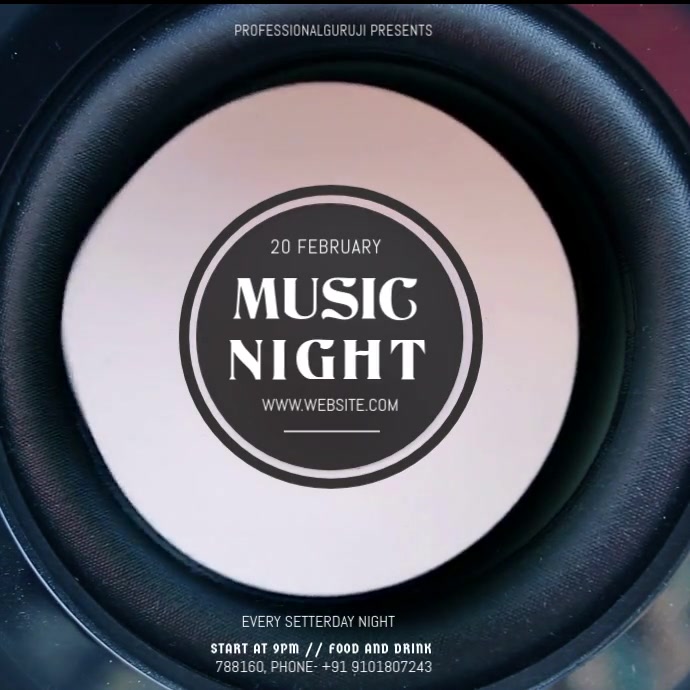 music night Instagram Post template