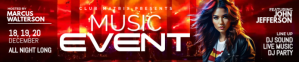 Music night Soundcloud Banner template