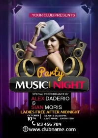 Music Night A6 template