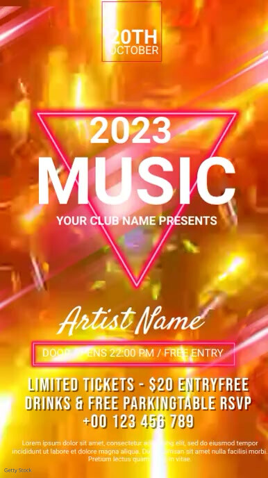 Musical Night Program Card Design Music Night Template | PosterMyWall