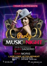 Musical Night Program Card Design Music Night Flyer Template | PosterMyWall
