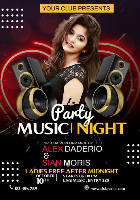 Musical Night Program Card Design Music Night Template | PosterMyWall