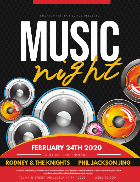 Musical Night Program Card Design Music Night Template | PosterMyWall