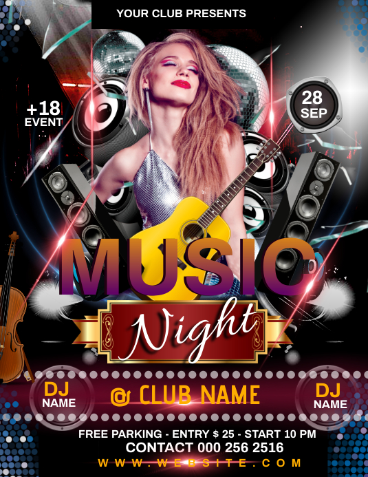 Musical Night Program Card Design Copy of Music Night | PosterMyWall