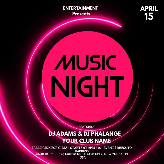Copy of music night | PosterMyWall