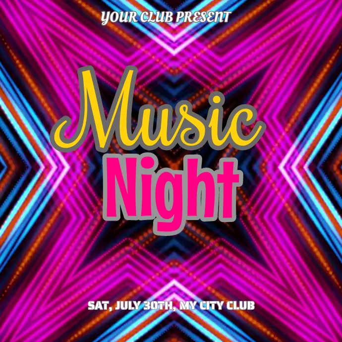 Musical Night Program Card Design Music night Template | PosterMyWall