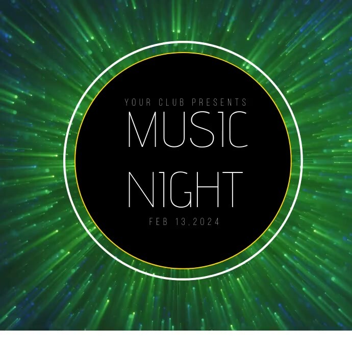 music Night โลโก้ template