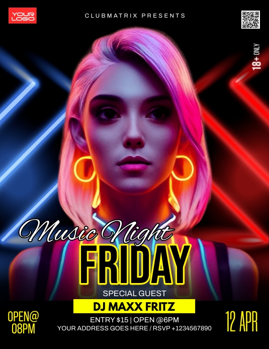 Plantilla de music night PosterMyWall