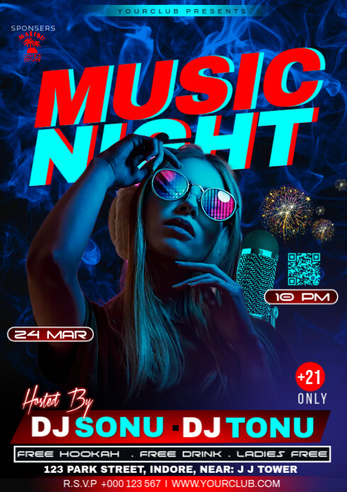 Musical Night Program Card Design MUSIC NIGHT Template | PosterMyWall