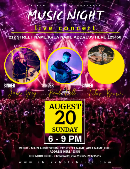 Musical Night Program Card Design Music night Template | PosterMyWall