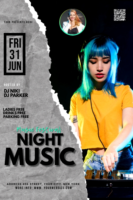 Musical Night Program Card Design MUSIC NIGHT Template | PosterMyWall