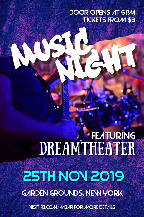 Musical Night Program Card Design Music night Template | PosterMyWall