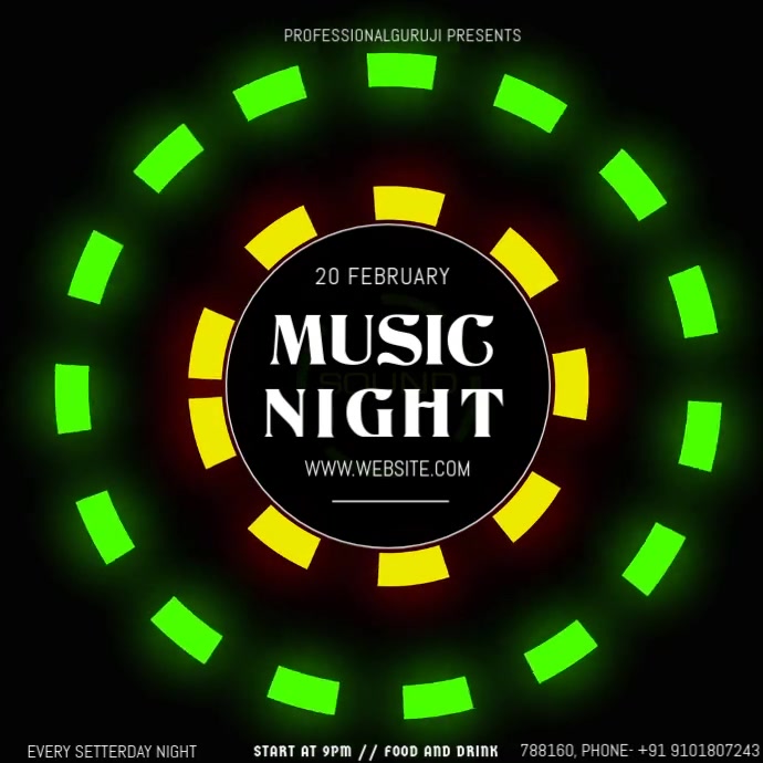Musical Night Program Card Design music night Template | PosterMyWall