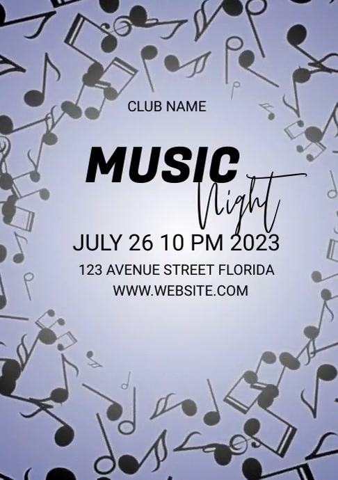 Musical Night Program Card Design Music Night Template | PosterMyWall
