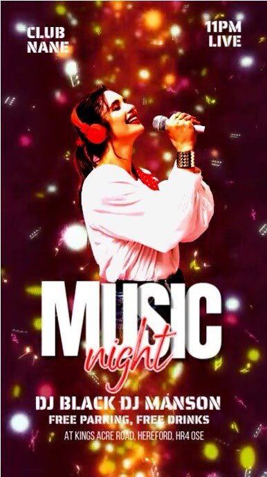 Musical Night Program Card Design Music Night Template | PosterMyWall