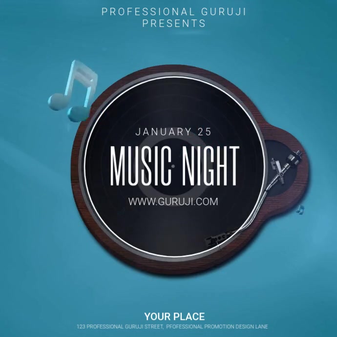 Musical Night Program Card Design music night Template | PosterMyWall