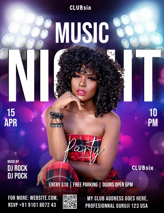 Musical Night Program Card Design music night Template | PosterMyWall