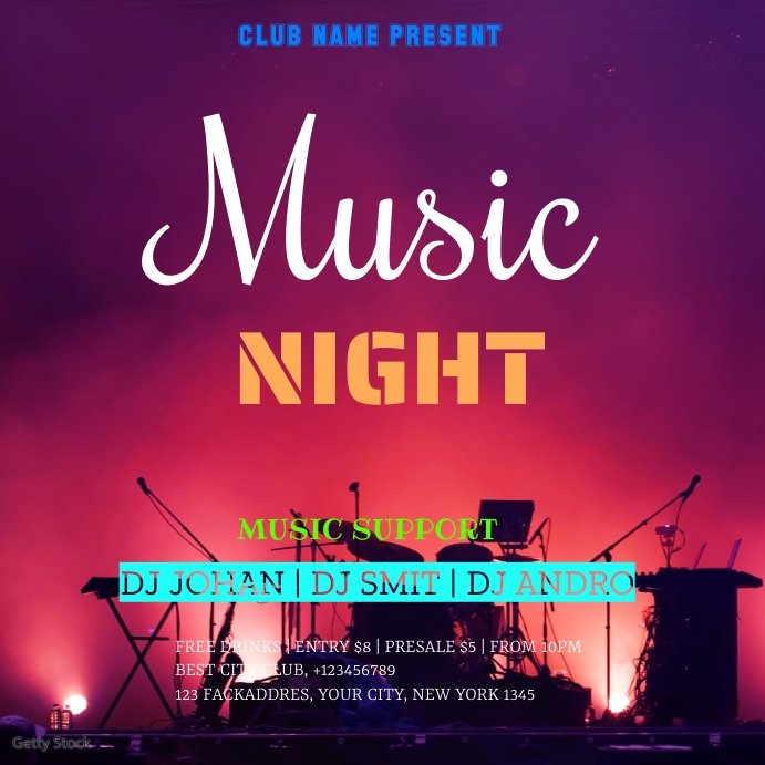 Musical Night Program Card Design Music night Template | PosterMyWall