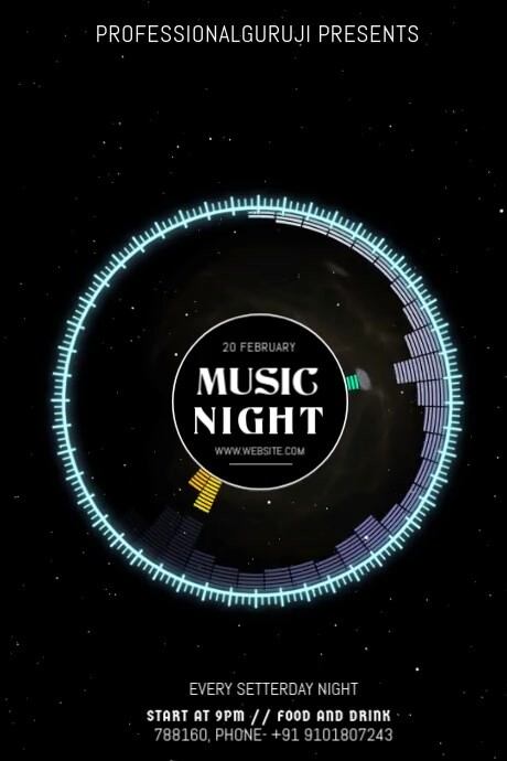 Musical Night Program Card Design music night Template | PosterMyWall