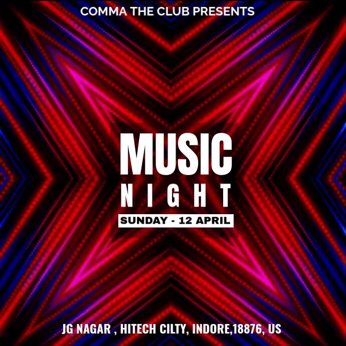 Musical Night Program Card Design MUSIC NIGHT Template | PosterMyWall