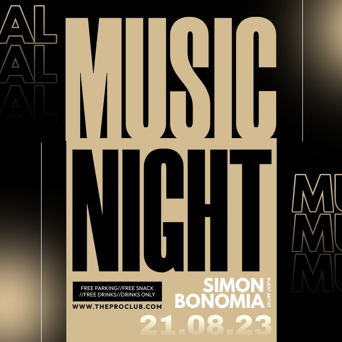 Music Night Event Instagram na Post template
