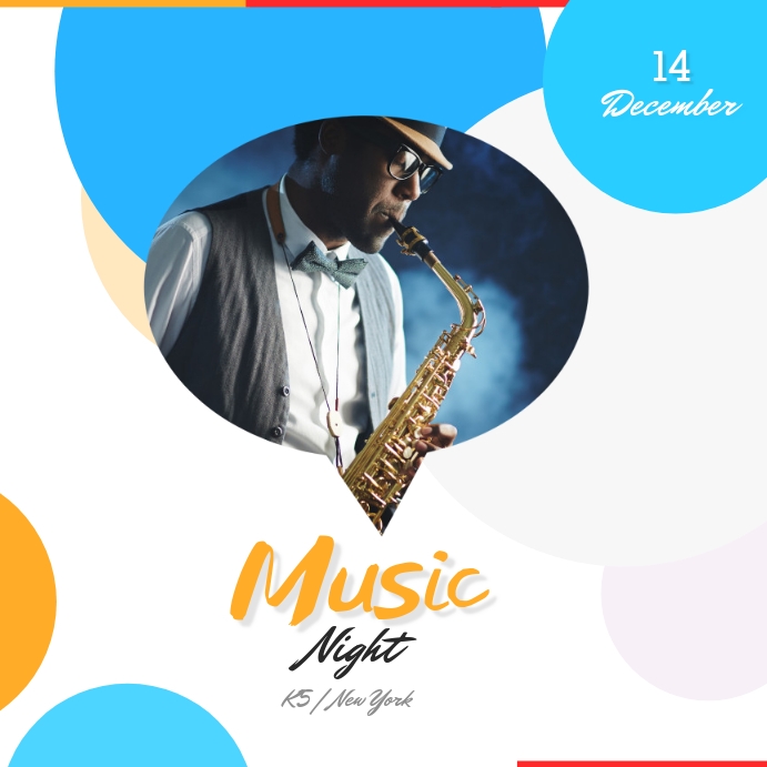 Musical Night Program Card Design Music Night Event Template | PosterMyWall