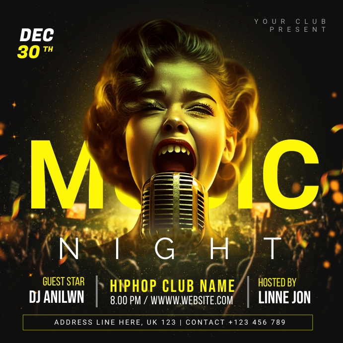 Music Night Flyer Template PosterMyWall