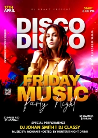 Music Night Flyer A6 template