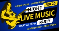 MUSIC NIGHT PARTY BANNER Imagem partilhada do Facebook template