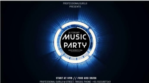Sort music night party/club night party Digital Display Template