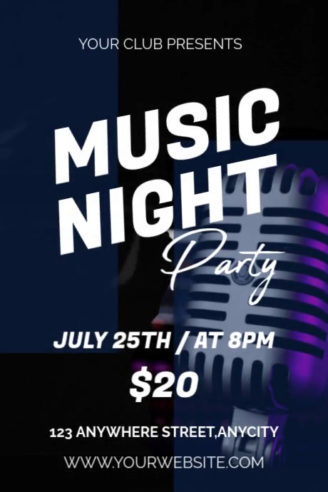 MUSIC NIGHT PARTY 海报 template