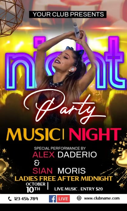 Music Night Party VSA Wetlik template