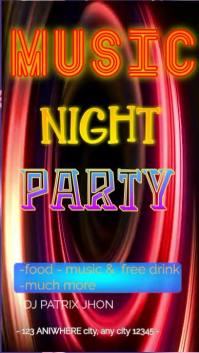 Music night party Instagram Story template