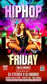 Music NIght Party Flyer Instagram-Story template