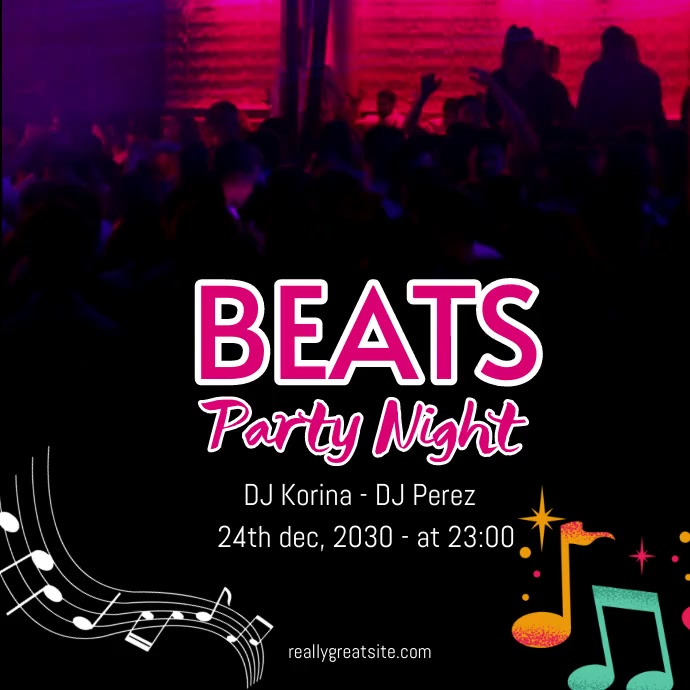 Music night party invitation, music night eve Template | PosterMyWall