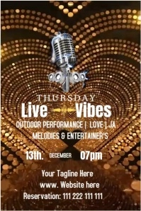 Music night party live Vibes stream shows template design