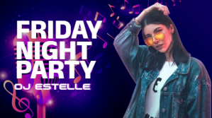 蓝色 music night  party night  dj party ตัวอย่างภาพบน YouTube Template