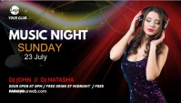 music night party  social media post Header ng Blog template