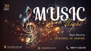 Music Night party Twitter Post Template