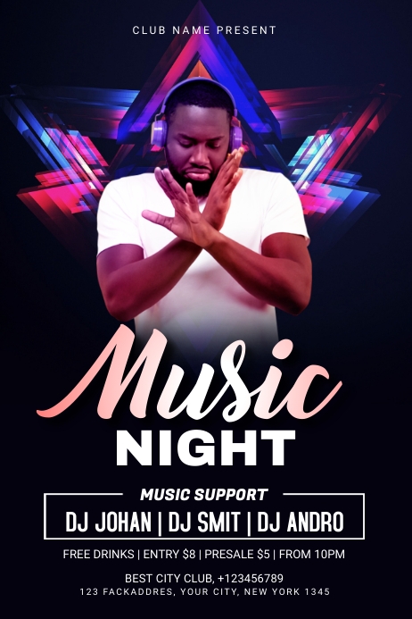 Music Night Poster template