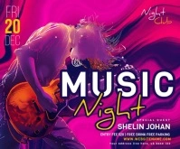 Music Night Template Mittelgroßes Rechteck