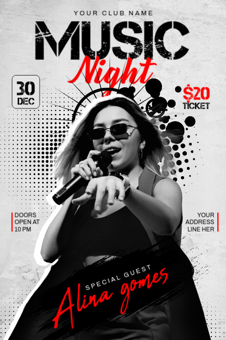 Musical Night Program Card Design Music Night Template | PosterMyWall