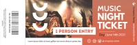 music night ticket advertisement 1 person ent Cartel de 2 × 6 pulg. template